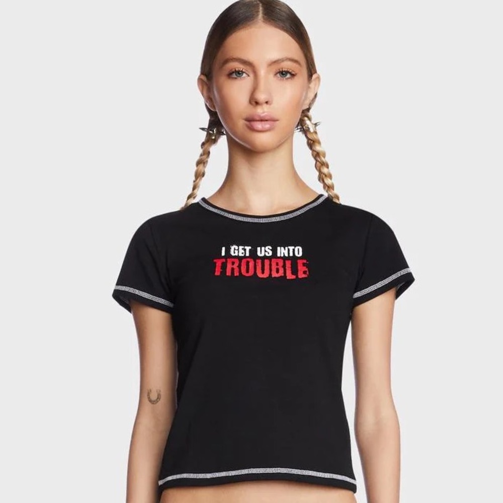 Current Mood Playing Dumb #1 Tee New With Tags Dolls Kill